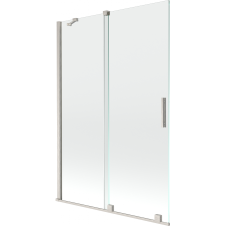 Mexen Velar 2-panel sliding bath screen 120 x 150 cm, transparent, brushed nickel - 896-120-000-01-97