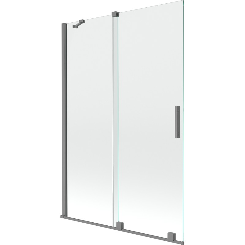 Mexen Velar dvoslojni pregradni zid za kadu 120 x 150 cm, proziran, pištolj metal - 896-120-000-01-95