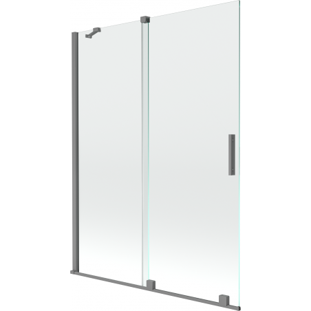 Mexen Velar vannisein kahepoolne lükanduks 130 x 150 cm, läbipaistev, gun metal - 896-130-000-01-95