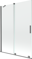 Mexen Velar vannisein kahepoolne lükanduks 130 x 150 cm, läbipaistev, gun metal - 896-130-000-01-95