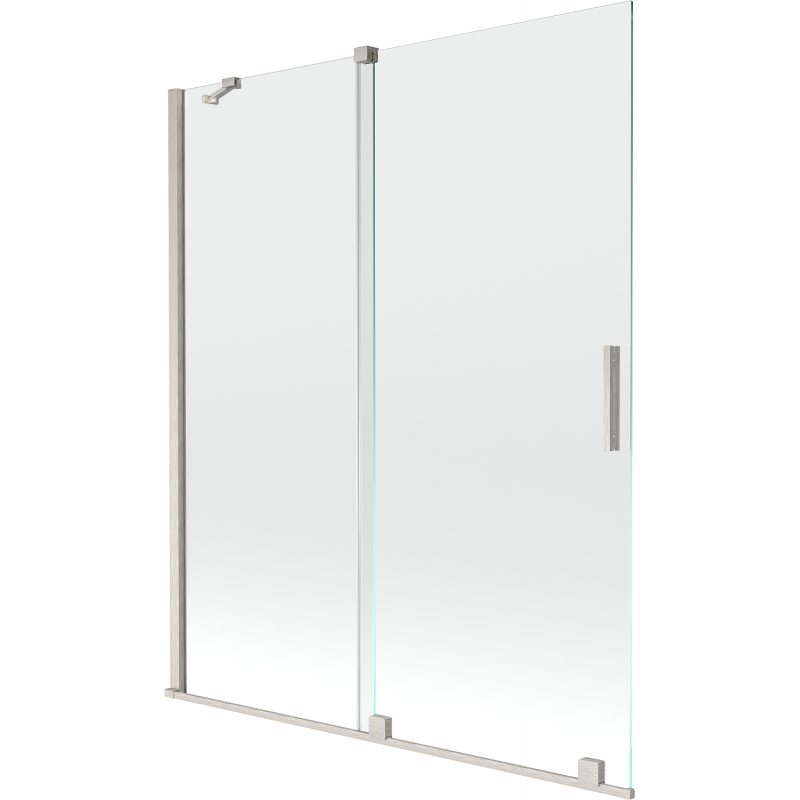 Mexen Velar paroi de baignoire à 2 volets coulissants 140 x 150 cm, transparent, nickel brossé - 896-140-000-01-97