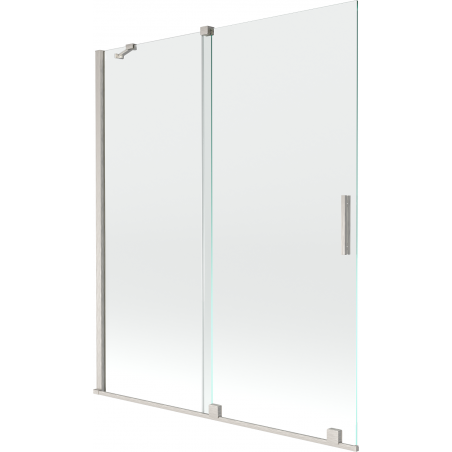 Mexen Velar divpadsmit dušu ekrāns, divdaļīgs bīdāms 140 x 150 cm, caurspīdīgs, matēts niķelis - 896-140-000-01-97