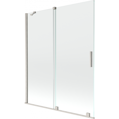 Mexen Velar paroi de baignoire à 2 volets coulissants 140 x 150 cm, transparent, nickel brossé - 896-140-000-01-97