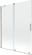 Mexen Velar 2-panel sliding bathtub screen 140 x 150 cm, transparent, brushed nickel - 896-140-000-01-97