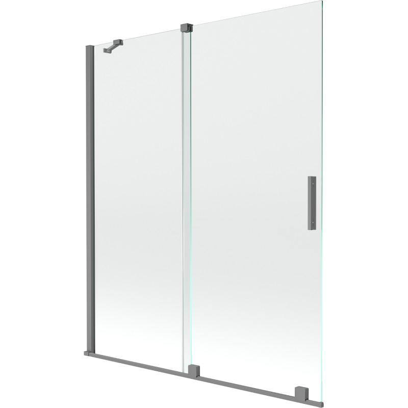 Mexen Velar kahe tiivaga nihutav vannisein 140 x 150 cm, läbipaistev, püssmetall - 896-140-000-01-95