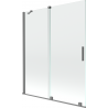 Mexen Velar Duschwand, 2-teilig, verschiebbar, 140 x 150 cm, transparent, Gunmetal - 896-140-000-01-95