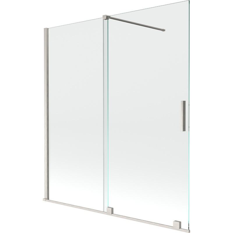 Mexen Velar 2-panel sliding shower screen 150 x 150 cm, transparent, brushed nickel - 896-150-000-01-97