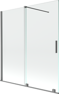 Mexen Velar vannitoa kaheukseline lükanduks 150 x 150 cm, läbipaistev, gunmetal - 896-150-000-01-95