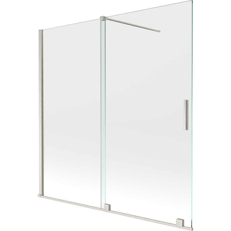 Mexen Velar 2-kleppschen Duschwand, verschiebbar, 160 x 150 cm, transparent, gebiergten Nickel - 896-160-000-01-97