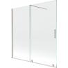 Mexen Velar paroi de baignoire 2 volets coulissants 160 x 150 cm, transparent, nickel brossé - 896-160-000-01-97