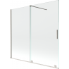 Mexen Velar Wannenwand 2-flügelig, verschiebbar 170 x 150 cm, transparent, gebürstetes Nickel - 896-170-000-01-97