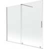Mexen Velar 2-flügelige Badewannenabtrennung, Schiebetür 180 x 150 cm, transparent, gebürsteter Nickel - 896-180-000-01-97