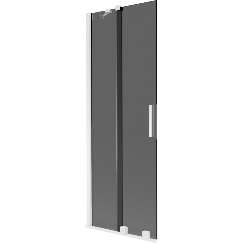 Mexen Velar 2-osaline lükandustega vanni paravan 70 x 150 cm, grafiit, valge - 896-070-000-41-20