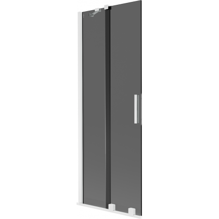 Mexen Velar badwand 2-delig schuifbaar 70 x 150 cm, grafiet, wit - 896-070-000-41-20
