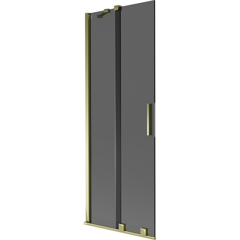 Mexen Velar 2-flügelige Duschwand 70 x 150 cm, Graphit, Gold - 896-070-000-41-50