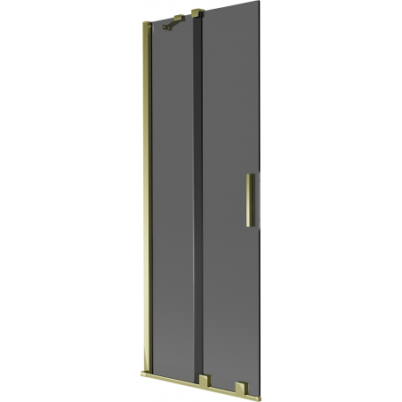 Mexen Velar 2-flügelige Duschwand 70 x 150 cm, Graphit, Gold - 896-070-000-41-50