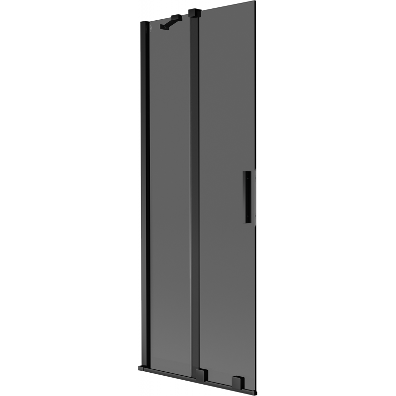 Mexen Velar 2-flügelige verschiebbare Badewannenabtrennung 70 x 150 cm, Graphit, Schwarz - 896-070-000-41-70