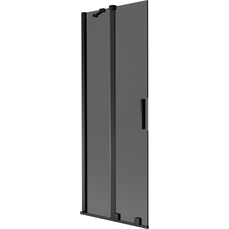Mexen Velar 2-flügelige verschiebbare Badewannenabtrennung 70 x 150 cm, Graphit, Schwarz - 896-070-000-41-70