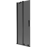 Mexen Velar badwand 2-delig schuifbaar 70 x 150 cm, grafiet, zwart - 896-070-000-41-70