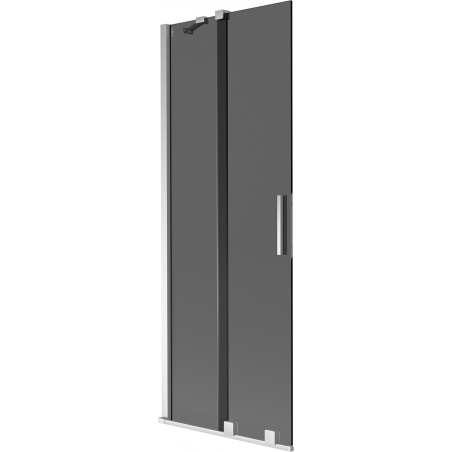 Mexen Velar 2-flügelige Duschabtrennung, schiebbar, 75 x 150 cm, grafit, chrom - 896-075-000-41-01