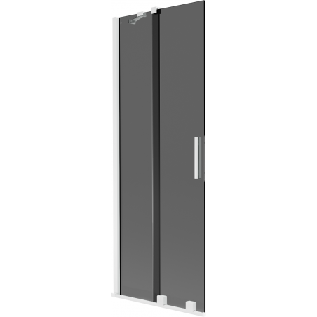 Mexen Velar Duschabtrennung, 2-flügelig, verschiebbar, 75 x 150 cm, Graphit, Weiß - 896-075-000-41-20