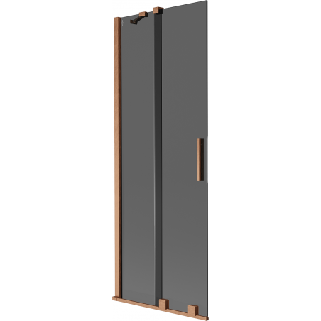 Mexen Velar klizni paravan za tuš 2-krilni klizni 75 x 150 cm, grafit, brušena bakar - 896-075-000-41-65