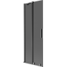 Mexen Velar 2-panel Sliding Bath Screen 75 x 150 cm, Graphite, Gun Gray Brushed - 896-075-000-41-66