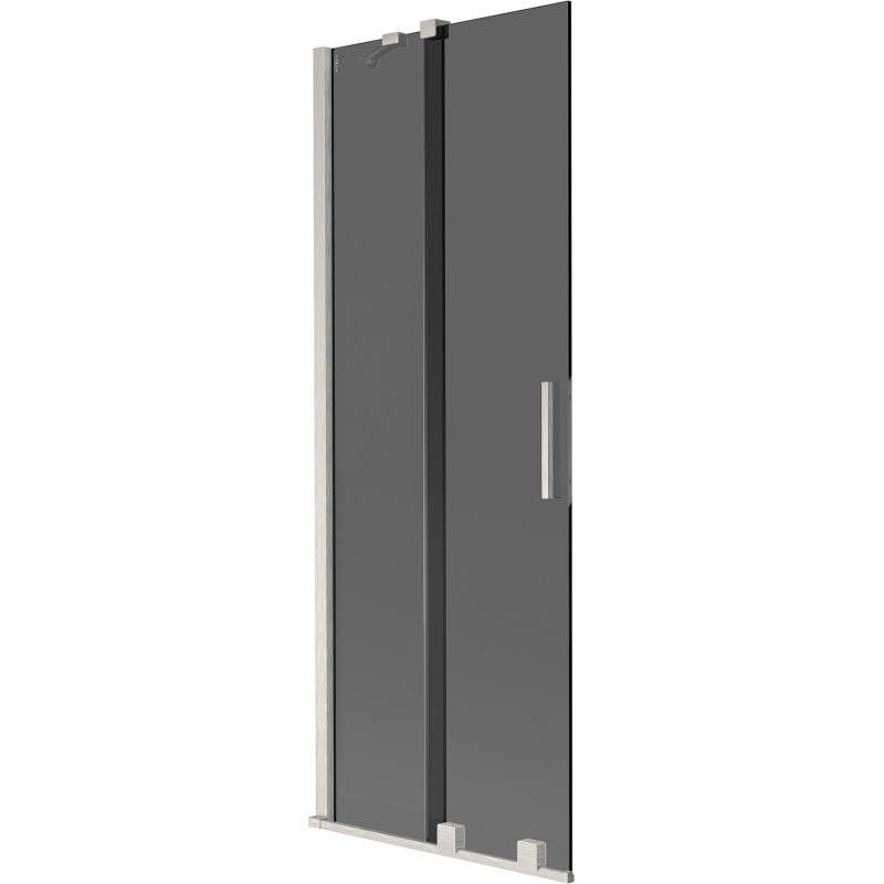 Mexen Velar dvoslojni klizni tuš paravan 75 x 150 cm, grafit, brušeni nikal - 896-075-000-41-97