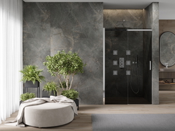 Mexen Omega sliding shower doors 120 cm, graphite, chrome - 825-120-000-01-40