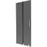 Mexen Velar 2-flügelige Schiebewand für Badewanne 80 x 150 cm, Graphit, Chrom - 896-080-000-41-01