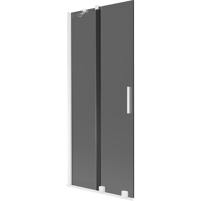Mexen Velar vannisein 2-osaline lükanduks 80 x 150 cm, grafiit, valge - 896-080-000-41-20