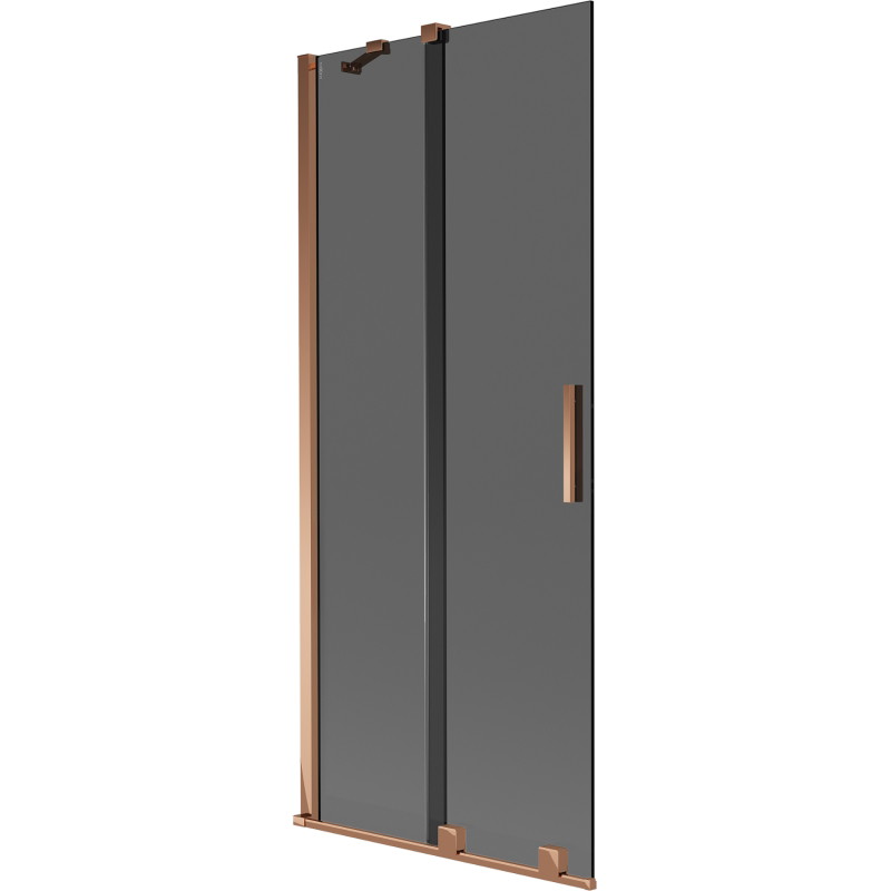 Mexen Velar vannisein 2-tiivaline lükanduks 80 x 150 cm, grafiit, roosa kuld - 896-080-000-41-60