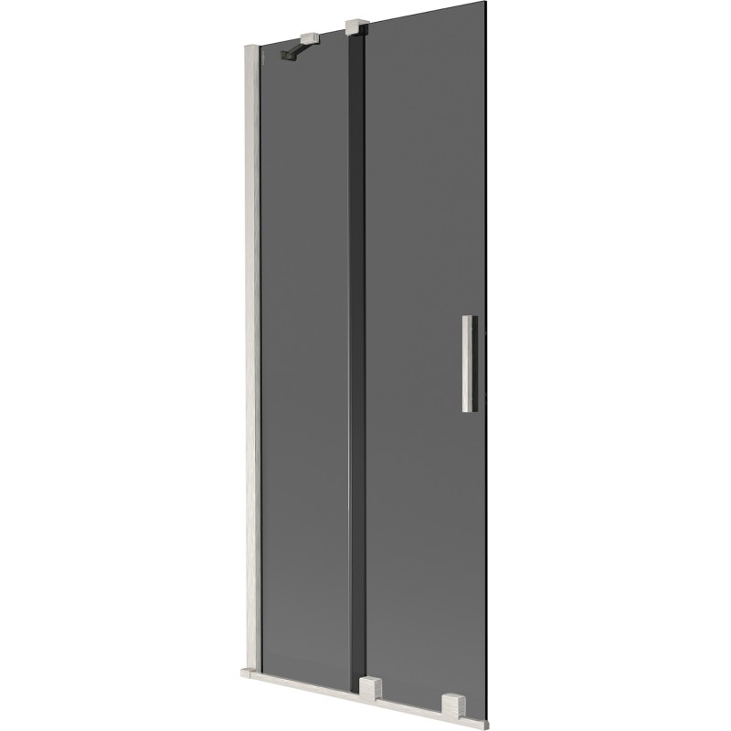 Mexen Velar kaheosaline vannieesriie, lükanduks 80 x 150 cm, grafiit, harjatud nikkel - 896-080-000-41-97