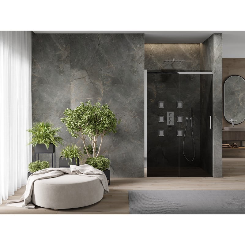 Mexen Omega drzwi prysznicowe rozsuwane 130 cm, grafit, chrom - 825-130-000-01-40