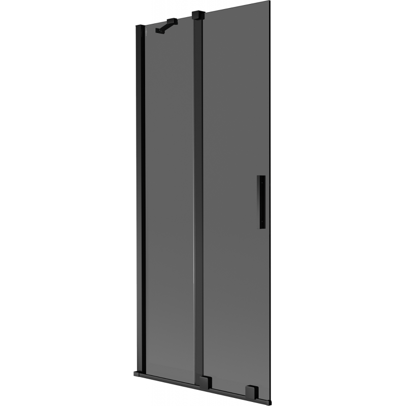 Mexen Velar badwand tweedelige schuifdeuren 85 x 150 cm, grafiet, zwart - 896-085-000-41-70