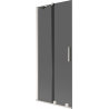 Mexen Velar 2-flügelige, verschiebbare Badewannenwand 85 x 150 cm, Graphit, gebürstetes Nickel - 896-085-000-41-97