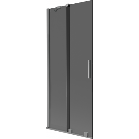 Mexen Velar 2-panel sliding bath screen 85 x 150 cm, graphite, gun metal - 896-085-000-41-95