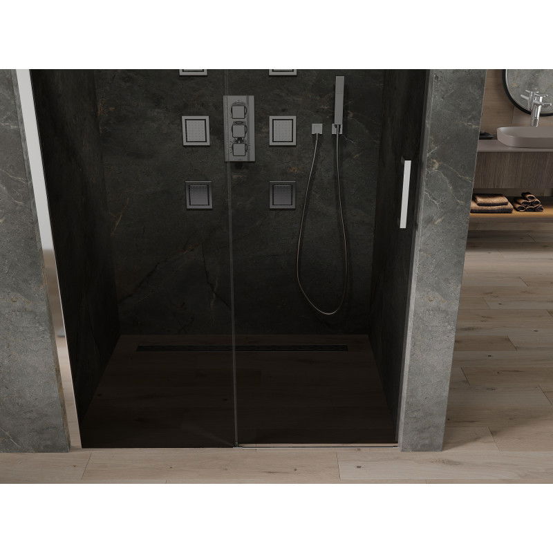 Mexen Omega porte de douche coulissante 140 cm, graphite, chrome - 825-140-000-01-40