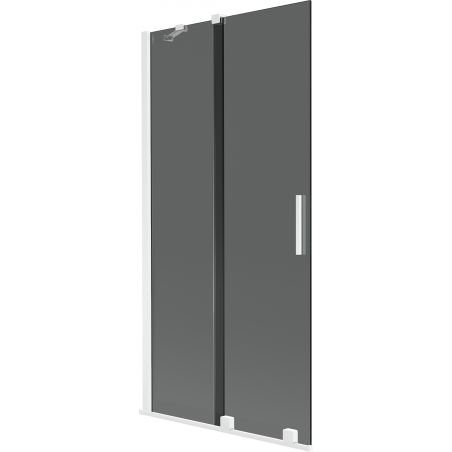Mexen Velar 2-flügelige, verschiebbare Badewannenfaltwand 90 x 150 cm, graphit, weiß - 896-090-000-41-20