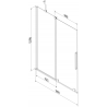 Mexen Velar 2-flügelige, verschiebbare Badewannenfaltwand 90 x 150 cm, graphit, weiß - 896-090-000-41-20