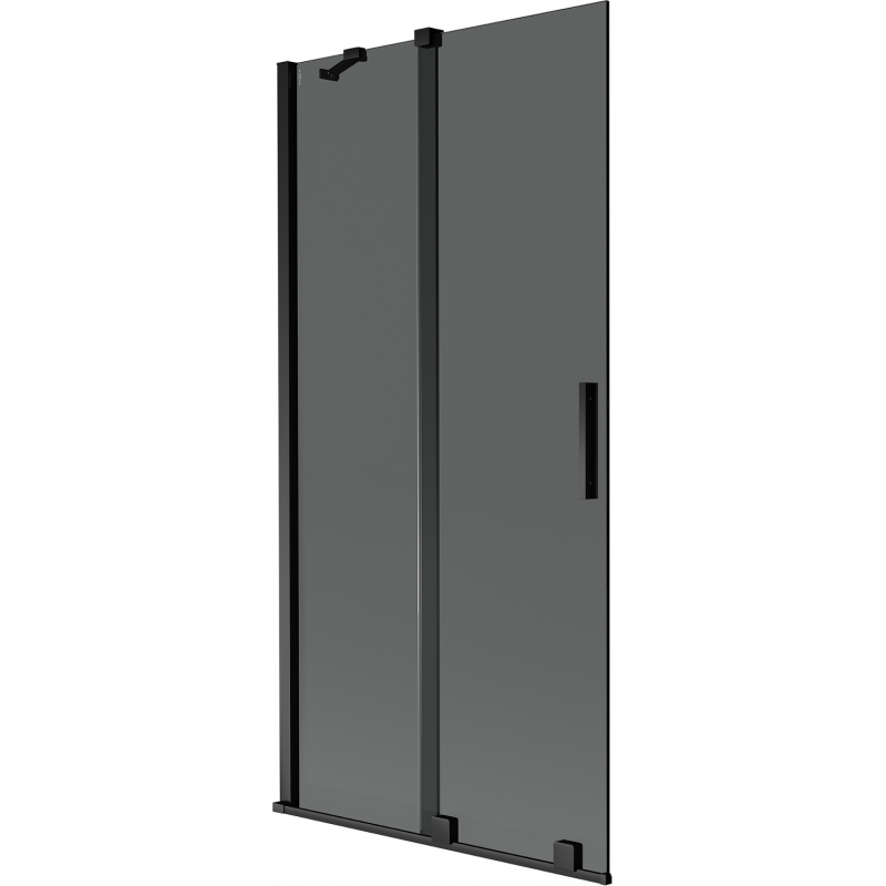 Mexen Velar 2-delad fristående duschvägg, skjutbar 90 x 150 cm, grafit, svart - 896-090-000-41-70