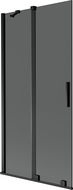 Mexen Velar 2-krilni klizni zaslon za kadu 90 x 150 cm, grafit, crna - 896-090-000-41-70