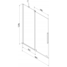 Mexen Velar 2-osaline vannisirm, libisev 90 x 150 cm, grafiit, must - 896-090-000-41-70