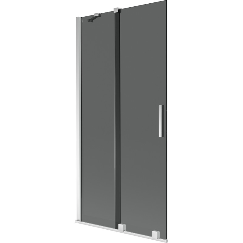 Mexen Velar 2-osaline lükandustega vanniparavan 95 x 150 cm, grafiit, kroom - 896-095-000-41-01