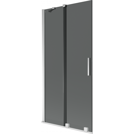 Mexen Velar klizni paravan za tuš kabinu na razvlačenje s 2 krila 95 x 150 cm, grafit, krom - 896-095-000-41-01