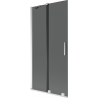 Mexen Velar badwand 2-delig schuifbaar 95 x 150 cm, grafiet, chroom - 896-095-000-41-01