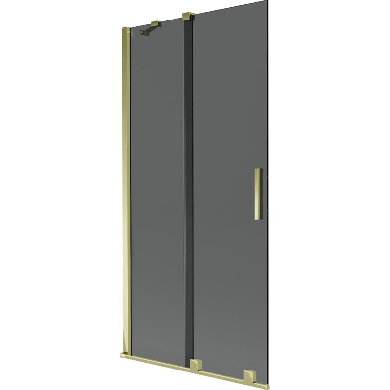 Mexen Velar klizni paravan za kadu s dvostrukim vratima 95 x 150 cm, grafit, zlatni - 896-095-000-41-50