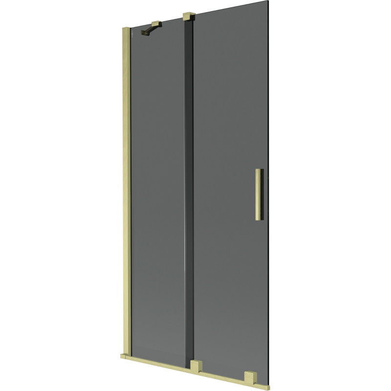 Mexen Velar kahetuumaline libistatav vannisein 95 x 150 cm, grafiit, kuldne harjatud - 896-095-000-41-55