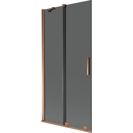 Mexen Velar 2-panel sliding shower screen 95 x 150 cm, graphite, rose gold - 896-095-000-41-60