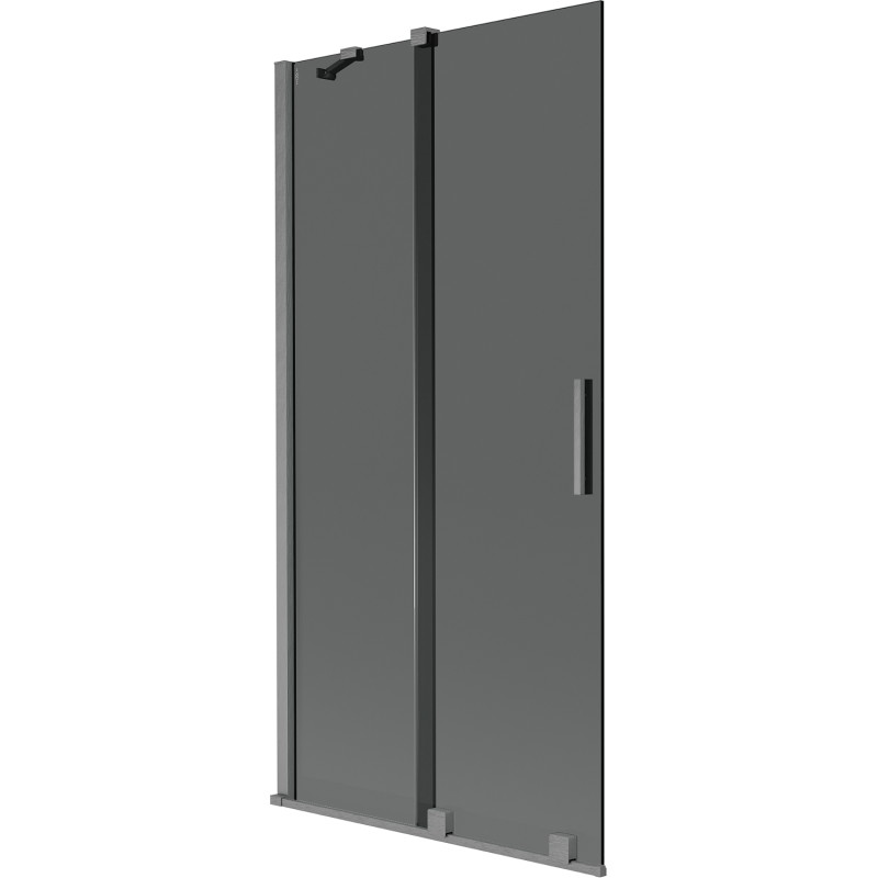 Mexen Velar kaheinimeseline liikuv vanniparavani 95 x 150 cm, grafiit, hõbehall harjatud - 896-095-000-41-66